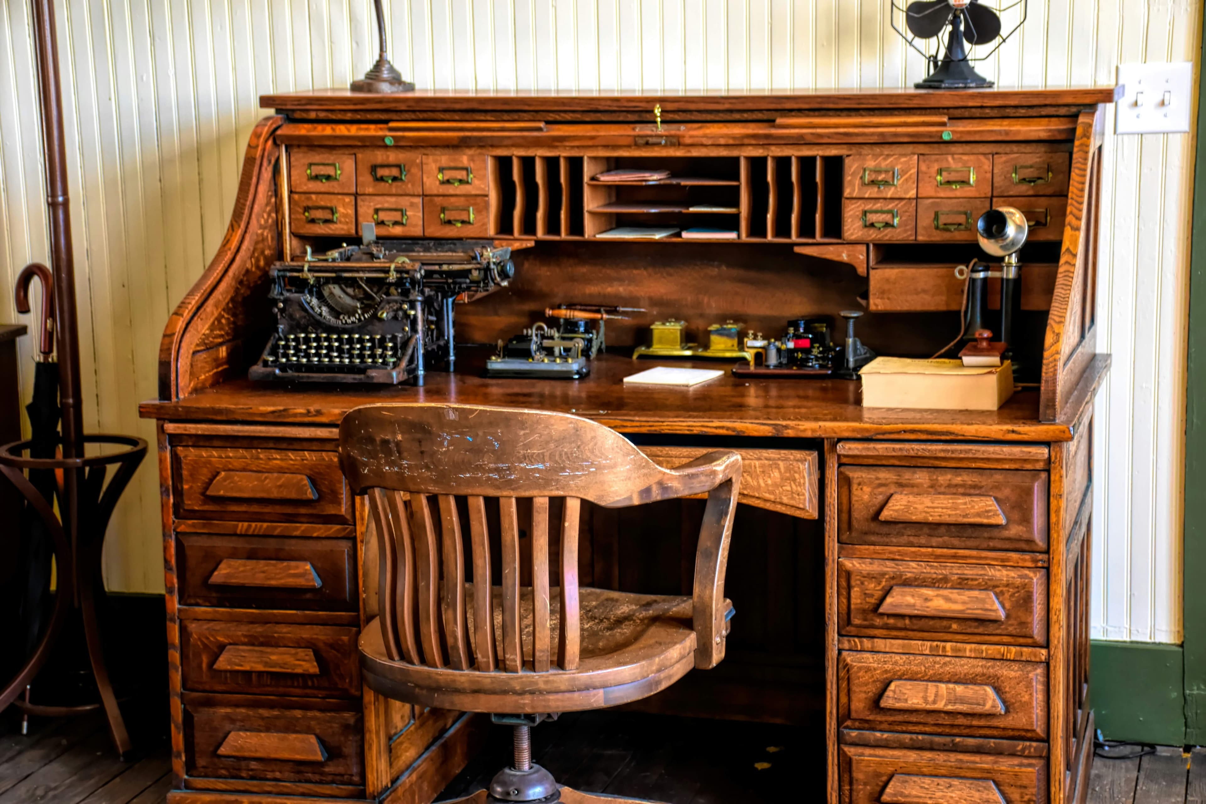 Vintage Oak Writing Desk